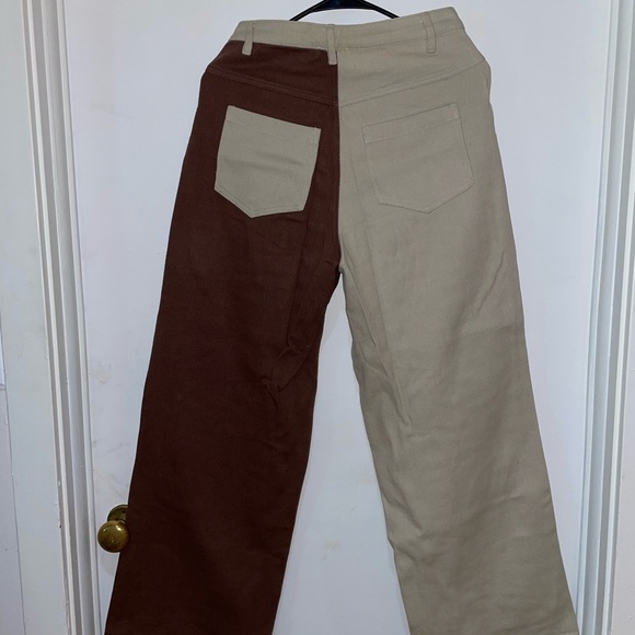 Papermoon Beige and Brown Men's Chinos - Picture 3 of 3
